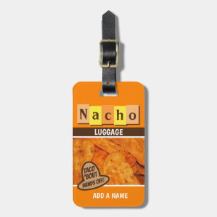 Funny Retro Nacho Luggage Tag