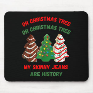 Funny Retro Oh Christmas Tree My Skinny Jeans Are  Mouse Pad