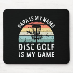 Funny Retro Papa Disc Golf Is My Game Father's Day Mouse Pad
