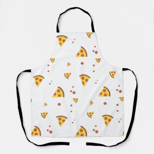 Funny Retro Pepperoni Pizza Minimalist Pattern Apron