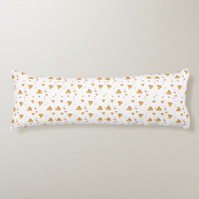 Funny Retro Pepperoni Pizza Minimalist Pattern Body Cushion (Front)