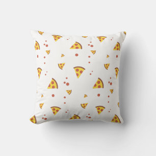 Funny Retro Pepperoni Pizza Minimalist Pattern Cushion