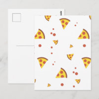 Funny Retro Pepperoni Pizza Minimalist Pattern