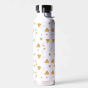 Funny Retro Pepperoni Pizza Minimalist Pattern Water Bottle