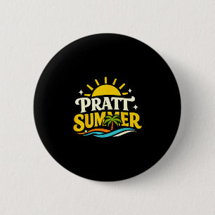 Funny retro pratt summer california political 6 cm round badge