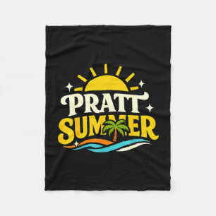 Funny retro pratt summer california political fleece blanket