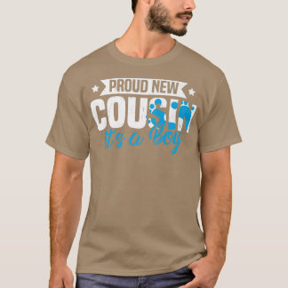 Funny Retro Proud New Cousin It's A Boy Gender Rev T-Shirt