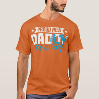 Funny Retro Proud New Daddy It's A Boy Gender Reve T-Shirt