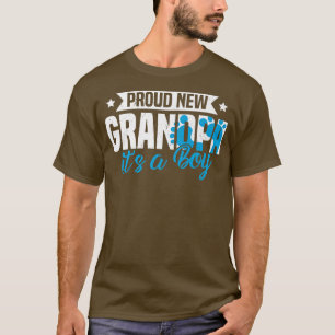 Funny Retro Proud New Grandpa It's A Boy Gender Re T-Shirt