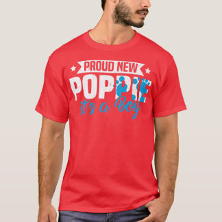 Funny Retro Proud New Poppie It's A Boy Gender Rev T-Shirt
