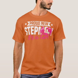 Funny Retro Proud New Stepmom It's A Girl Gender R T-Shirt