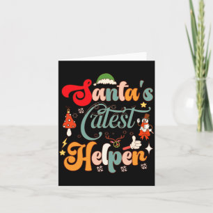 Funny Retro Santas Cutest Helper  Card
