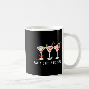 Funny Retro Santa's Little Helper Martini Merry Ch Coffee Mug