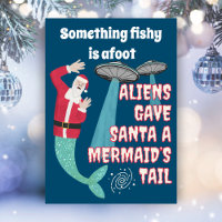Funny Retro Sci-Fi Santa Aliens Christmas