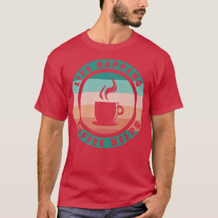 Funny Retro Setting Sun Espresso Latte Coffee Cup T-Shirt