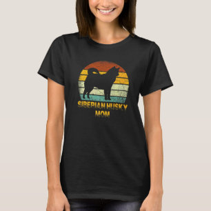 Funny Retro Siberian Husky Mom Doxie Dog Owner Mo T-Shirt