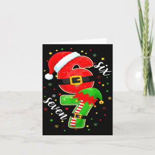 Funny Retro Six Seven Christmas 67 Xmas Card