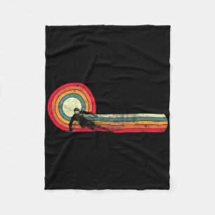 Funny Retro Ski Vintage 80s 90s Skiing Downhill Fr Fleece Blanket