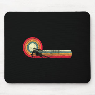 Funny Retro Ski Vintage 80s 90s Skiing Downhill Fr Mouse Pad
