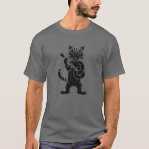 Funny Retro Style Bluegrass Tabby Cat Banjo String T-Shirt