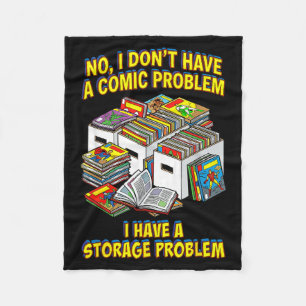 Funny retro superhero nerd geek reader comic book fleece blanket