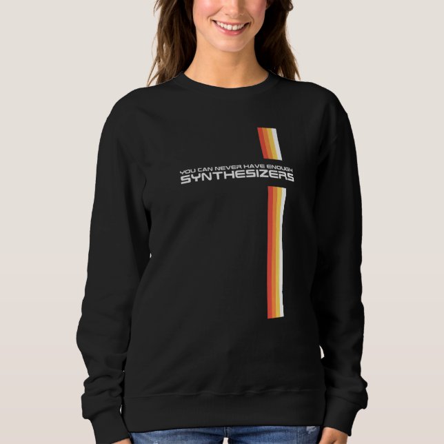 Funny Retro Synthesizer Synth Keyboard Collector M Sweatshirt (Front)