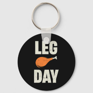 Funny Retro Thanksgiving Day Turkey Day Turkey Leg Key Ring