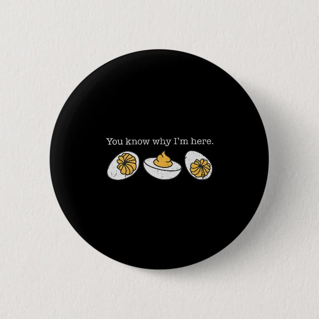 Funny Retro Thanksgiving You Know Why I'm Here Dev 6 Cm Round Badge (Front)