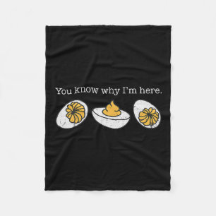 Funny Retro Thanksgiving You Know Why I'm Here Dev Fleece Blanket