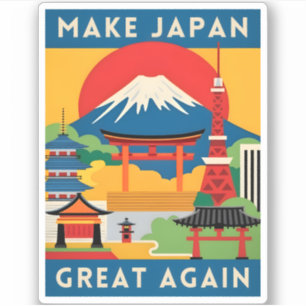 Funny Retro Travel Japan Tourism Humour