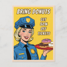 Funny Retro Vintage Cop Humor Pop Art Comic