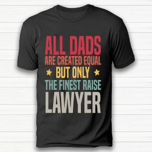 Funny Retro Vintage Lawyer Dad Retirement Black T-Shirt
