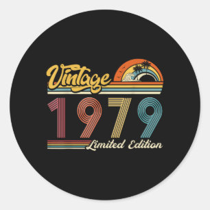 Funny Retro Vintage _limited Edition_ Vintage 1979 Classic Round Sticker