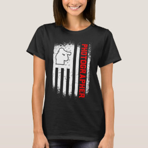 Funny Retro Vintage Photography Lover American Fla T-Shirt