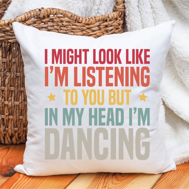 Funny Retro Vintage Salsa Dancer Birthday Cushion (Funny Retro Vintage Salsa Dancer Birthday Throw Pillow)