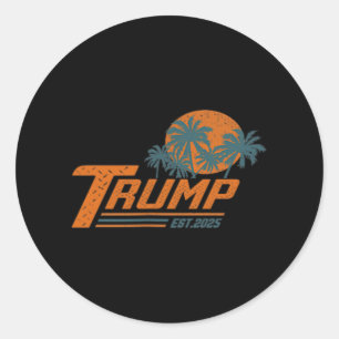 Funny Retro Vintage Shirt (2 Side) America's Gulf  Classic Round Sticker