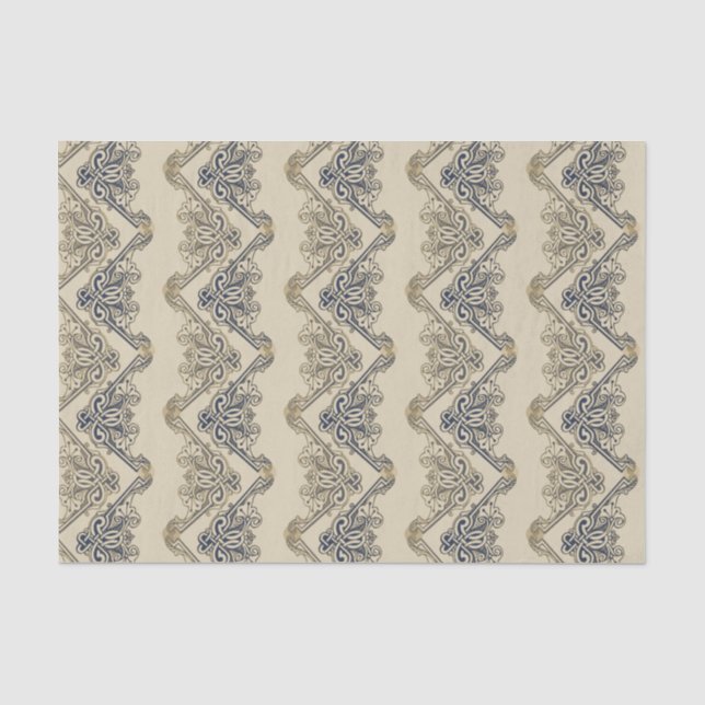 Funny Retro Wallpaper - sand blue Tissue Paper (Front)