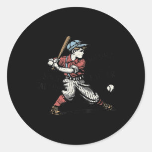 Funny Retro Wanna Be A Baller Shot Caller Mama Mum Classic Round Sticker