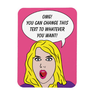 FUNNY RETRO WOMAN custom magnet