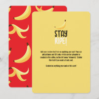Funny Retro Yellow Banana Pattern Party Editable