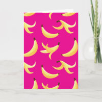Funny Retro Yellow Banana Pattern Party Editable
