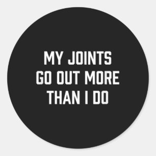 Funny Rheumatoid Arthritis Awareness  Classic Round Sticker