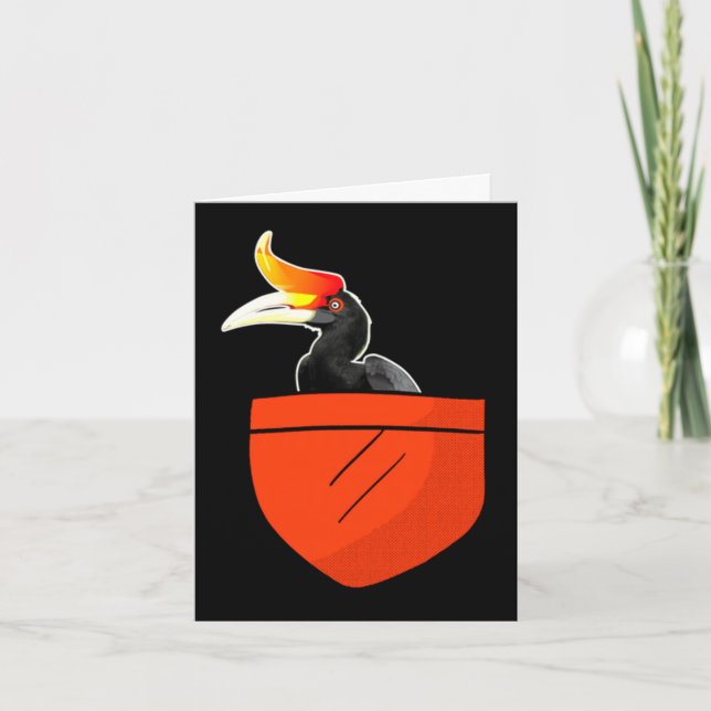 Funny rhino bird design performance  card (Front)