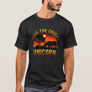 Funny Rhino Chibby Unicorns Save The Chubby Unicor T-Shirt
