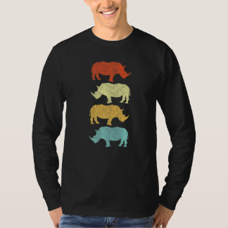 Funny Rhino Chubby Unicorn Retro Vintage   T-Shirt