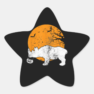 Funny Rhino Pumpkin Halloween Costume Gift Star Sticker