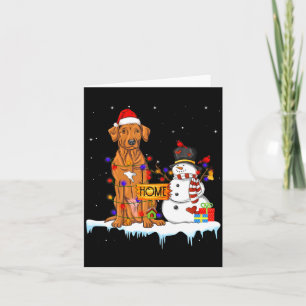 Funny Rhodesian Ridgeback Dog Christmas Snowman Xm Card