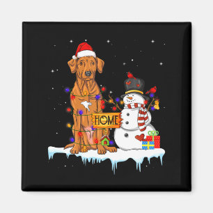Funny Rhodesian Ridgeback Dog Christmas Snowman Xm Magnet