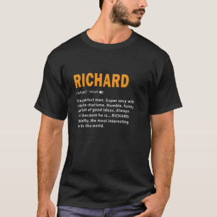 Funny Richard Definition Dad Husband Birthday Men T-Shirt