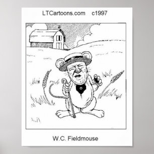 Funny Rick London Field Mouse Comic  Poster
